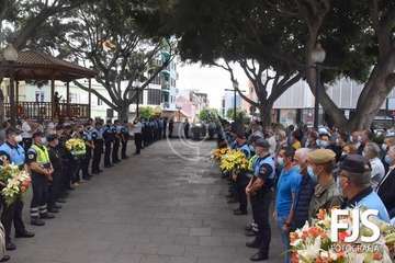 Telde despide con honores y lágrimas a su agente Martín Calzada (Foto Francisco Javier Santana)